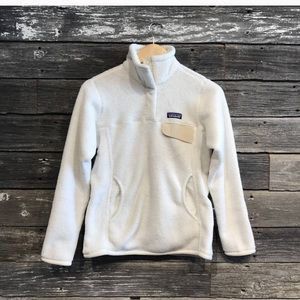 White Patagonia Re-tool Fleece